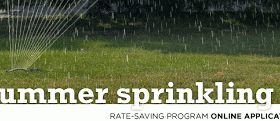 Now apply for summer sprinkling program online