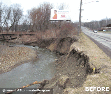 GIF: Animation shows before-and-after #StormwaterProgram emergency repairs  – Northeast Ohio Regional Sewer District