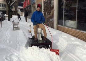 WATCH: Maryland man plows snow riding motorized toilet, via @AP