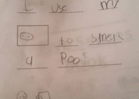 PHOTO: Kids write the darnedest things.