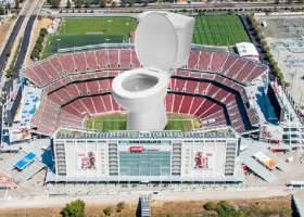 #SB50: Stadium prep includes flushing all 1,135 toilets, urinals, sinks at once. #SewerBowl